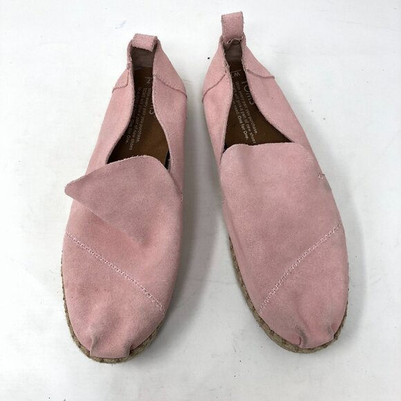 Toms Pink Suede Alpargata Espadrille 7 - Picture 4 of 10